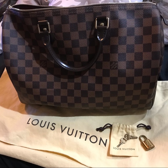 Louis Vuitton Handbags - Louis Vuitton Damier Ebene Speedy 35